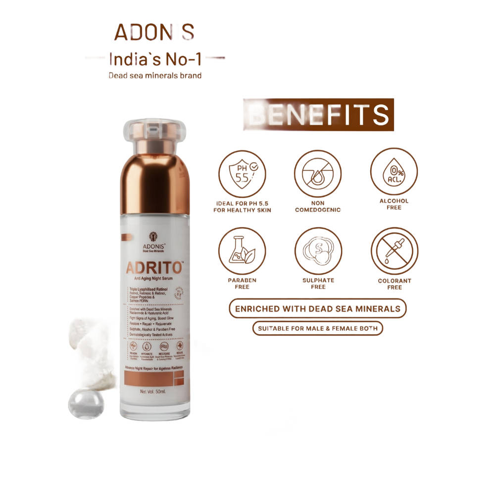 Unisex Adrito Face Serum With Retinol & Hyaluronic Acid For Anti Aging & Skin Firming | Z8 - view 3