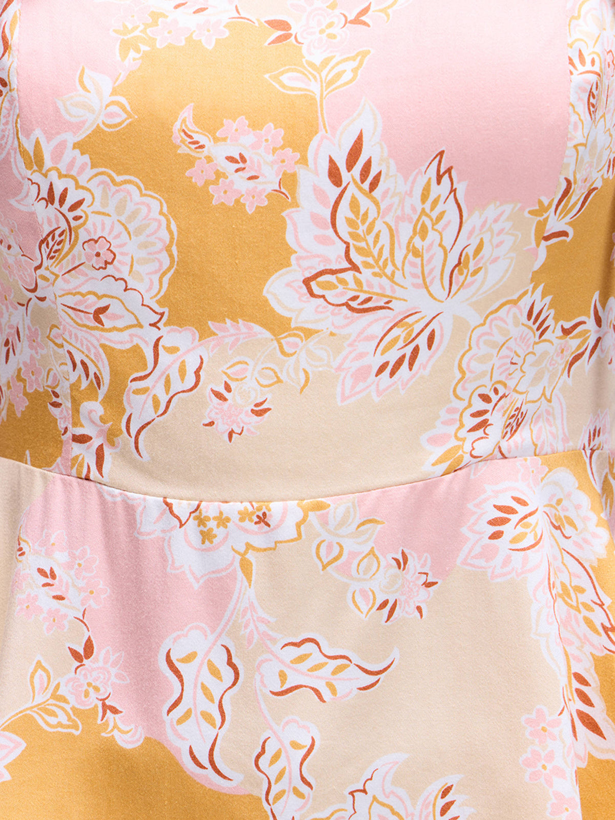 Multi-Color Floral Gathered Square Neck Peplum Top | pt51 - view 6