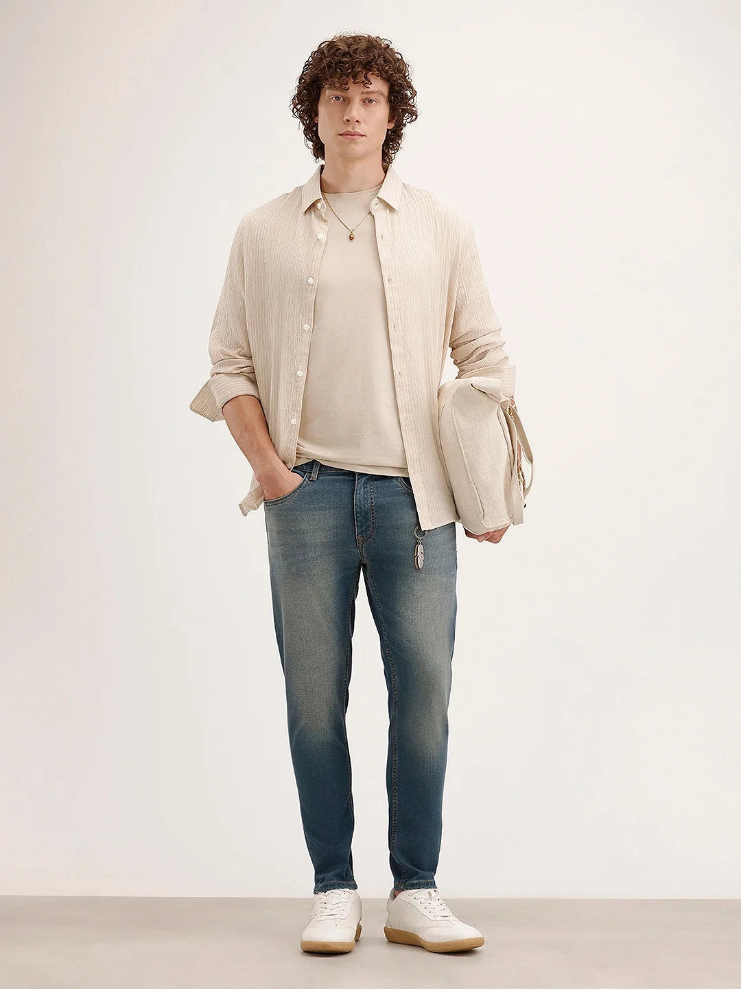 Faded Skinny Crop Denim Jeans | Light Blue