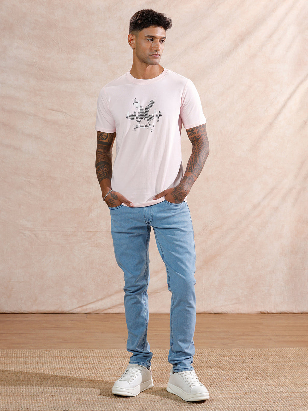 Solid Slim Fit Jeans | Light Blue