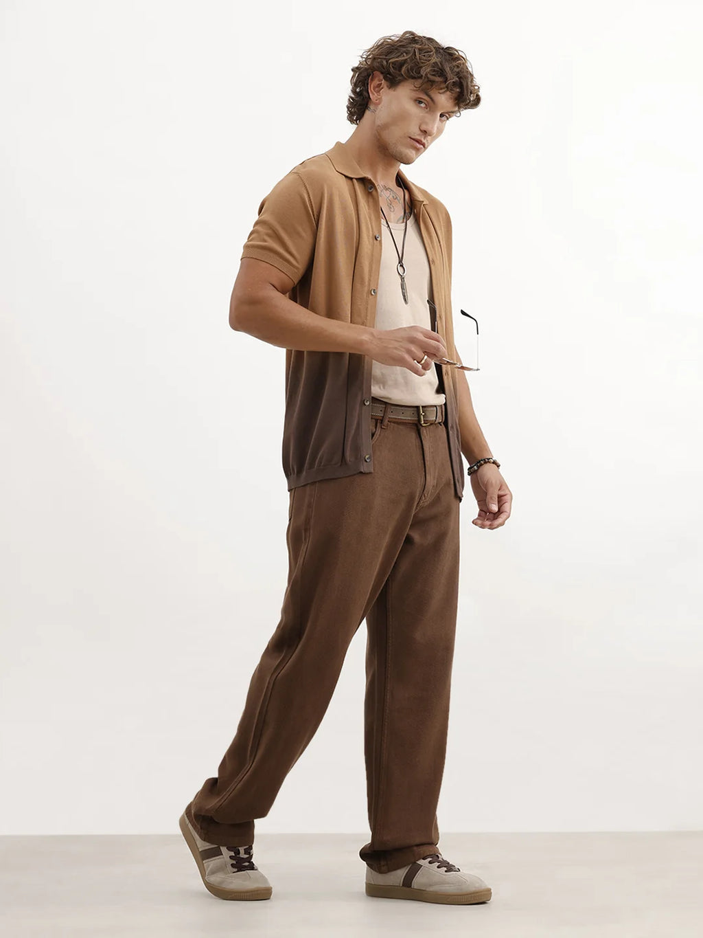 Solid Anti Fit Denim Jeans | Rust