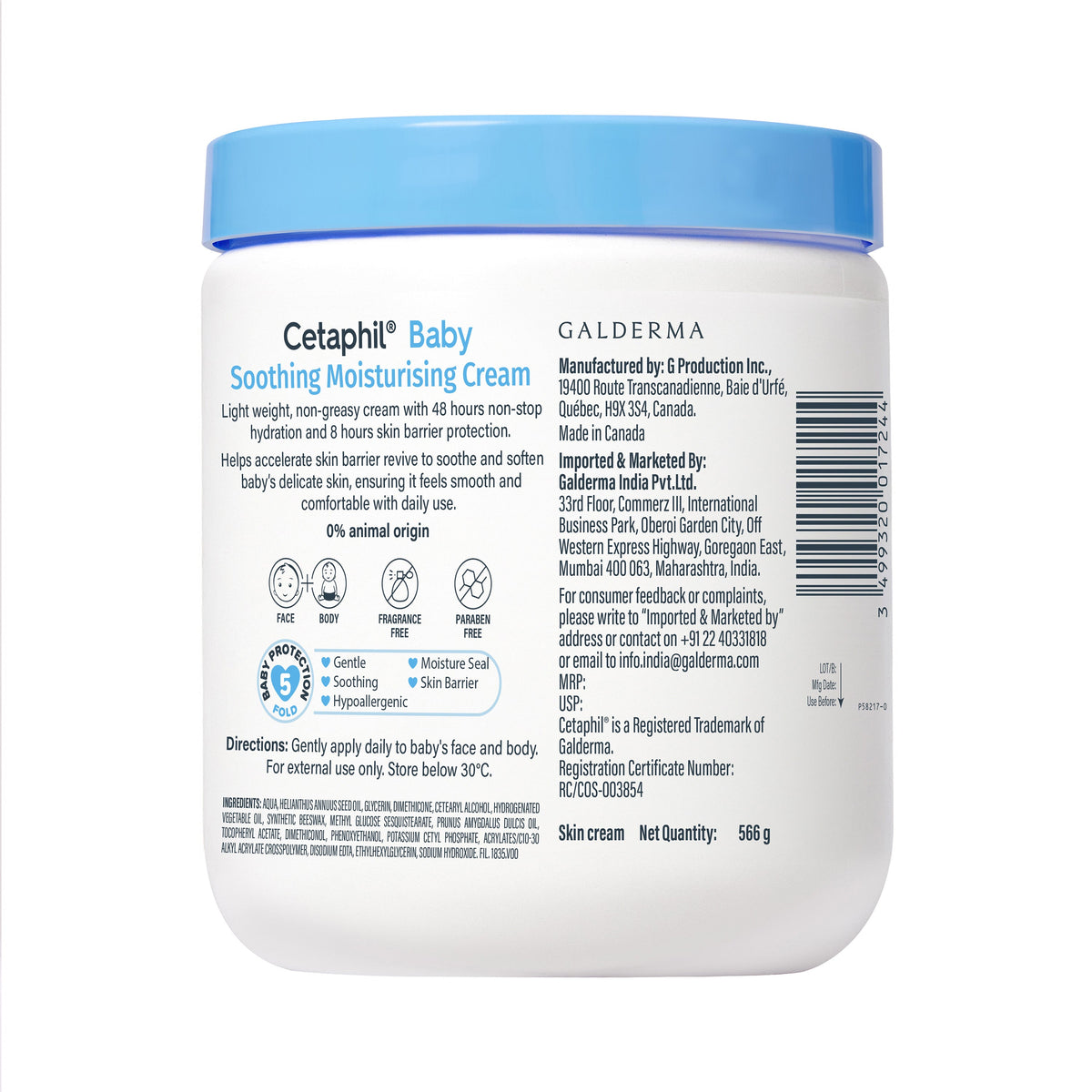 Cetaphil Baby Soothing Moisturising Cream