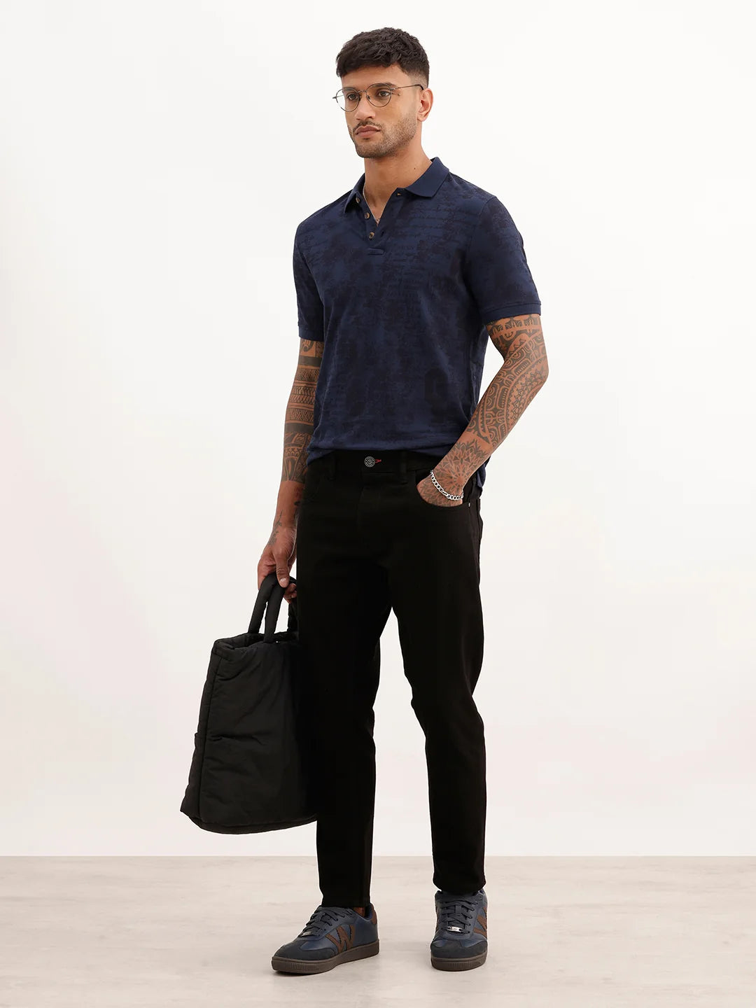 Solid Slim Crop Fit Denim Jeans | Black
