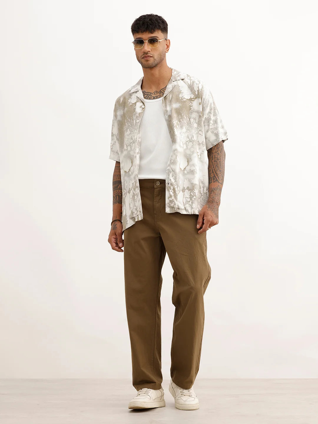 Solid Loose Fit Trouser | Olive