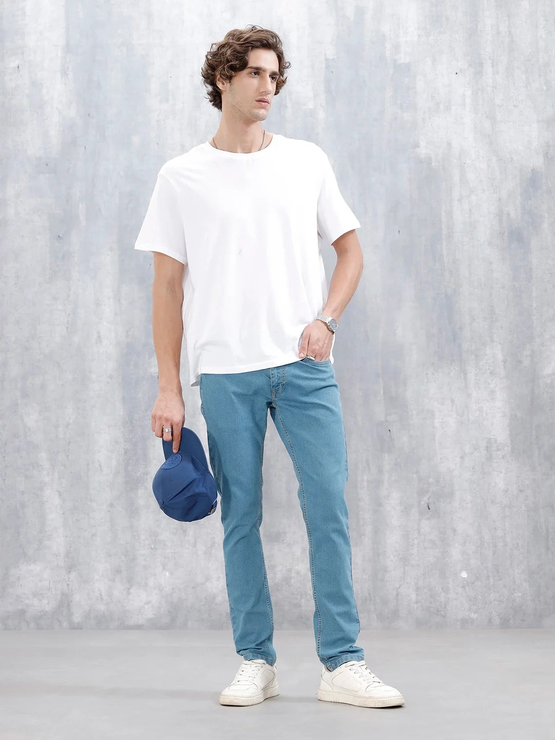 Men's Casual Slim Fit Jeans | Med Stone