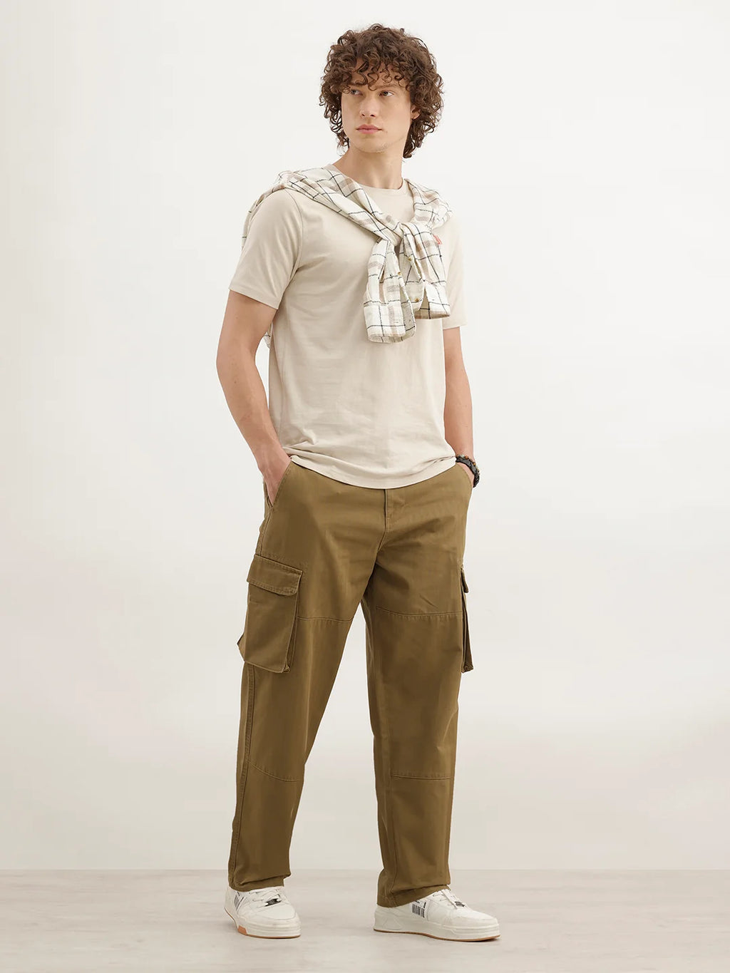Loose Fit Cargo Trouser | Olive
