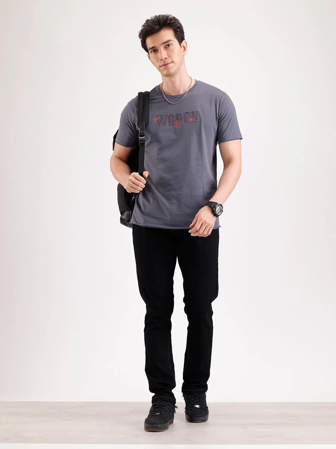 Solid Slim Fit Denim Jeans | Black