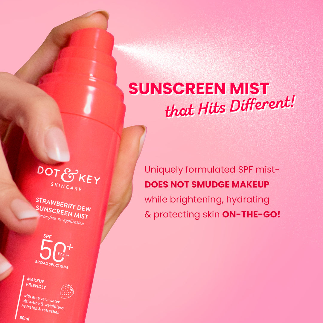 Strawberry Sunscreen Face Mist In-Vivo Tested SPF 50+ PA+++