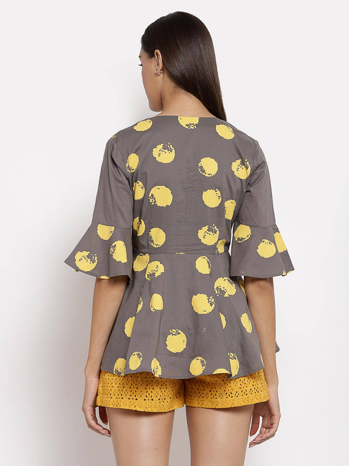 Grey Mix Print Top | pt51 - view 3