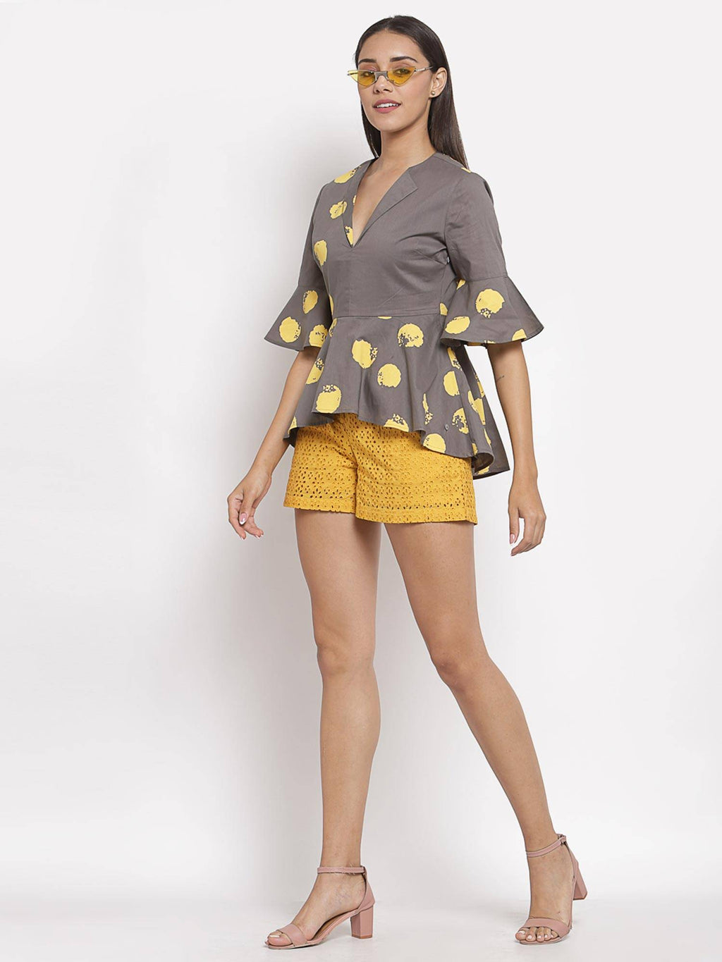 Grey Mix Print Top | pt51 - view 5