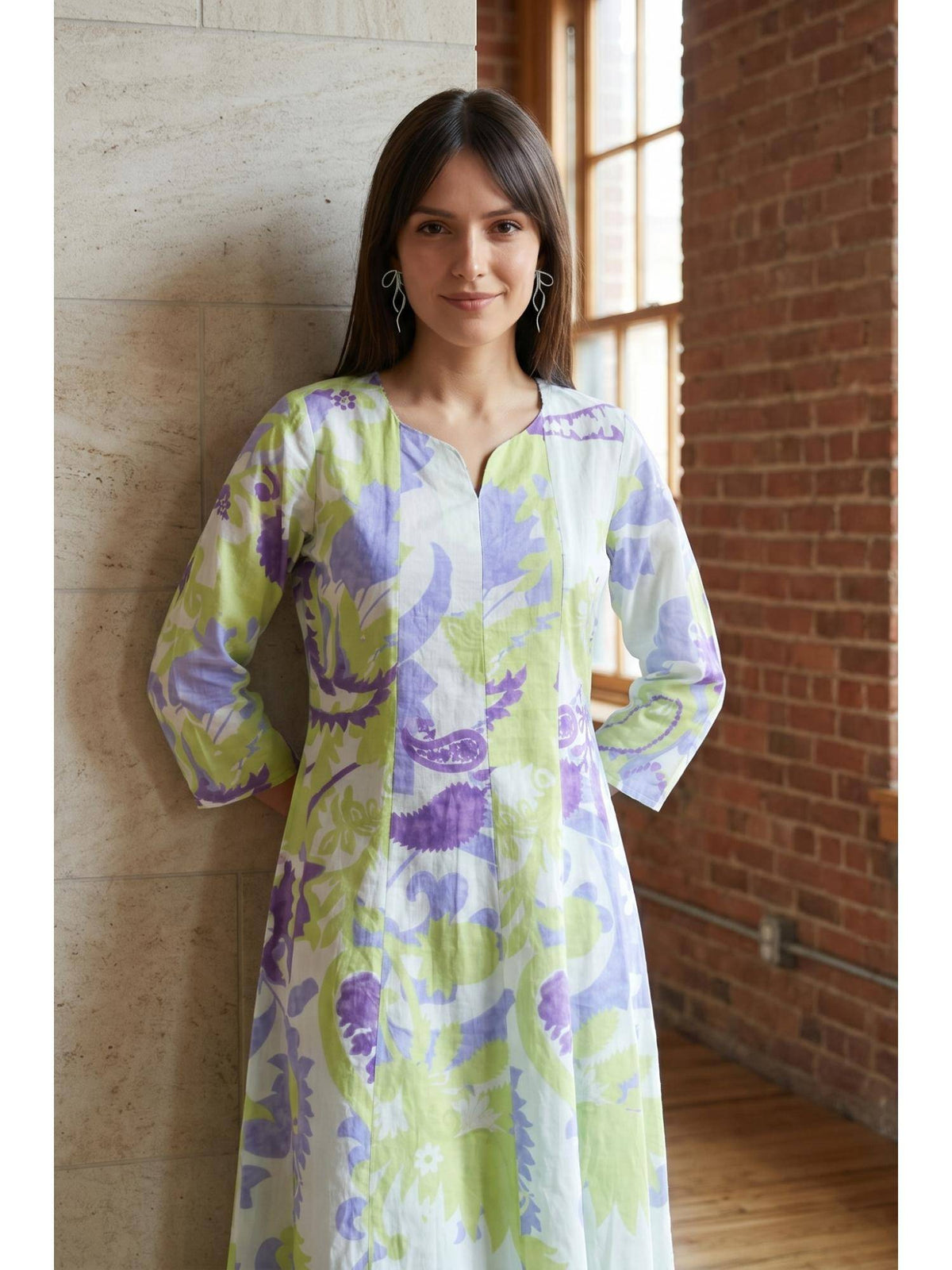 Yellow Pure Cotton Kurta | U3S - view 8