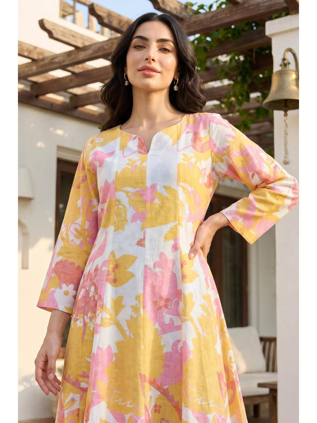 Off White Pure Cotton Kurta | U3S - view 8
