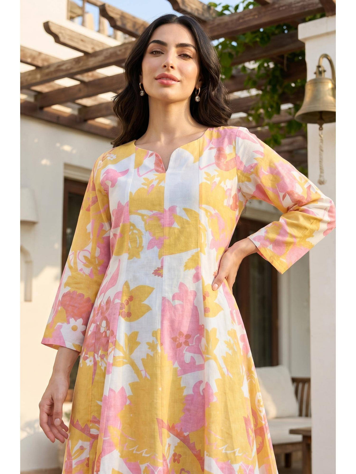 Off White Pure Cotton Kurta | U3S - view 8