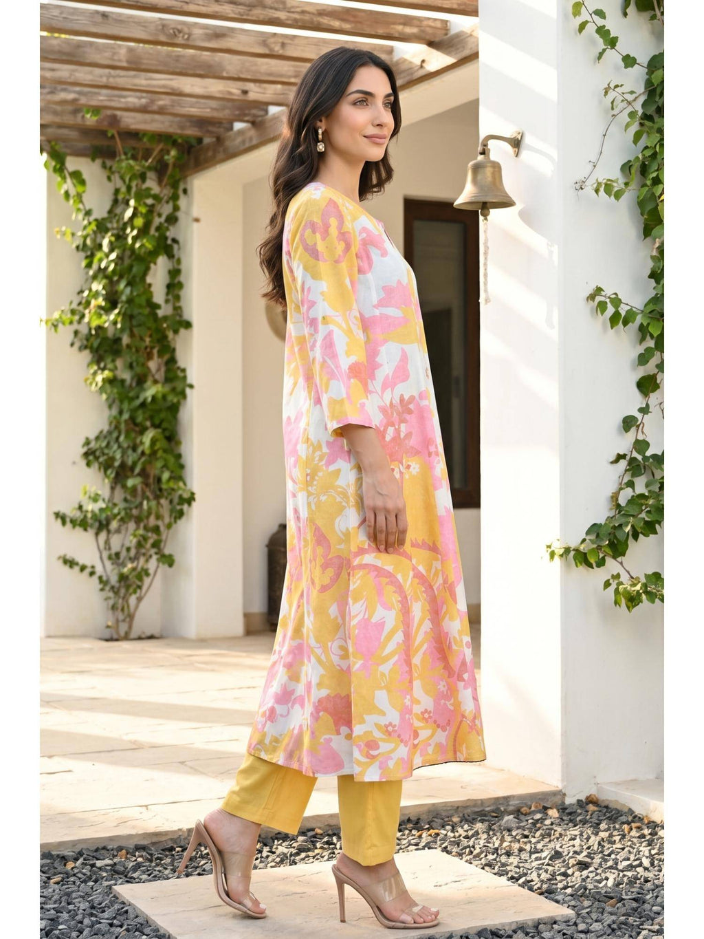 Off White Pure Cotton Kurta | U3S - view 12