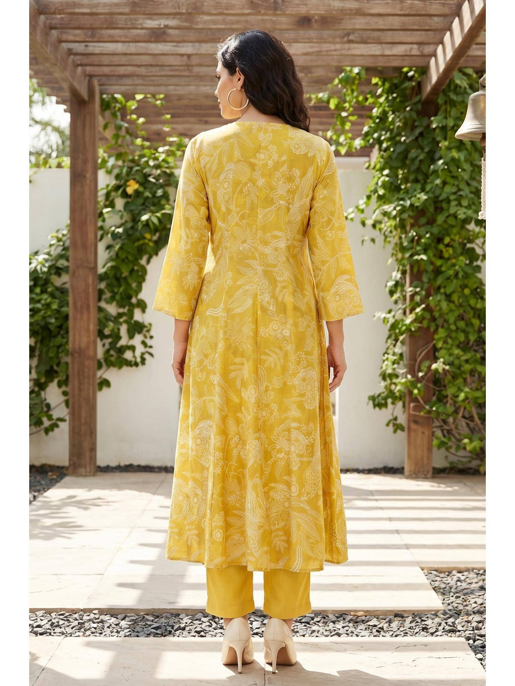 Mustard Rayon Kurta | KDG - view 5