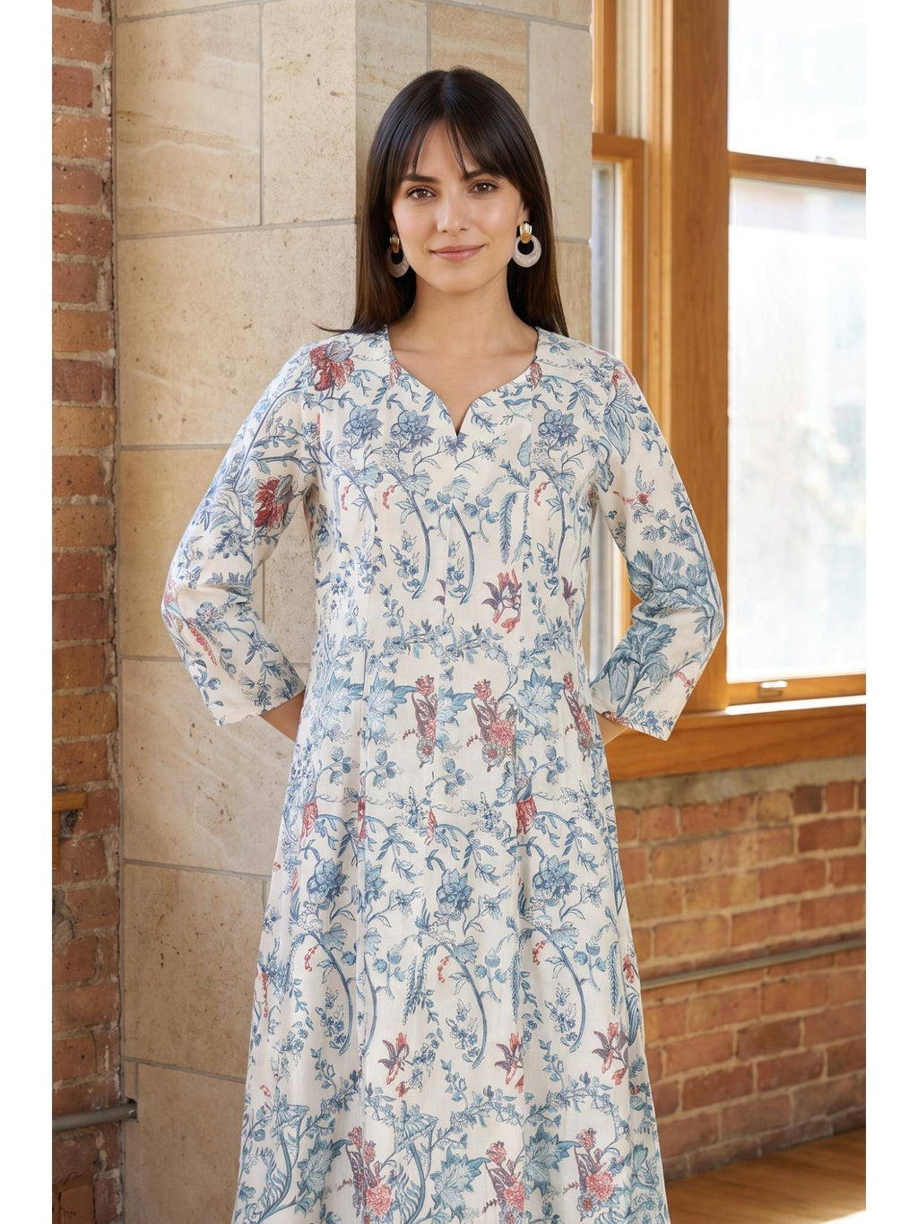 Off White Pure Cotton Kurta | KDG - view 2