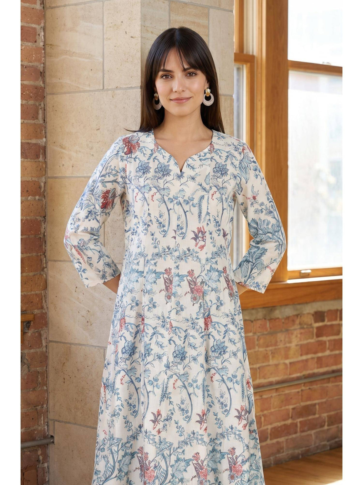 Off White Pure Cotton Kurta | KDG - view 2