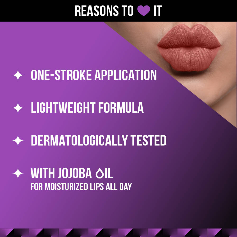 9to9 Lips Don't Lie Matte + Transferproof Liquid Lipstick | L12 - view 3