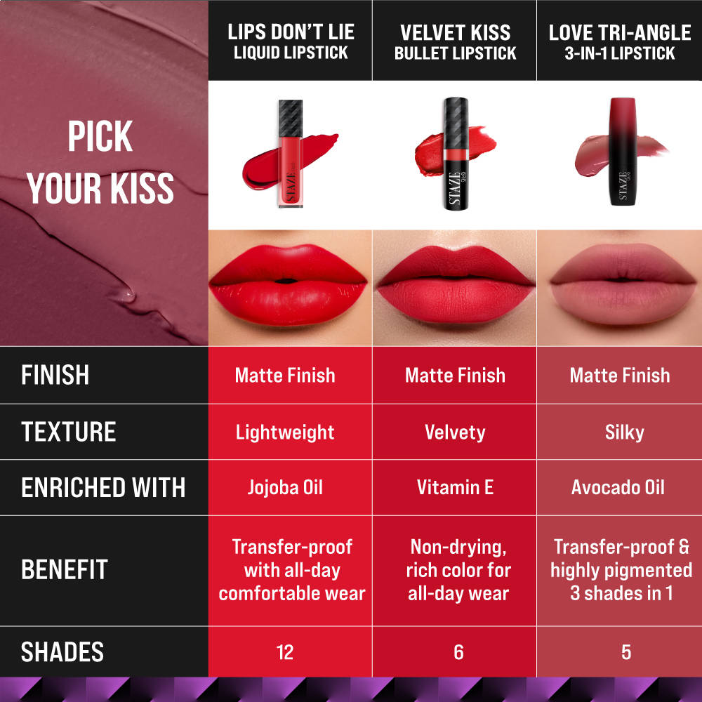 9to9 Love Tri-Angle 3 in 1 Lipstick | L12 - view 6