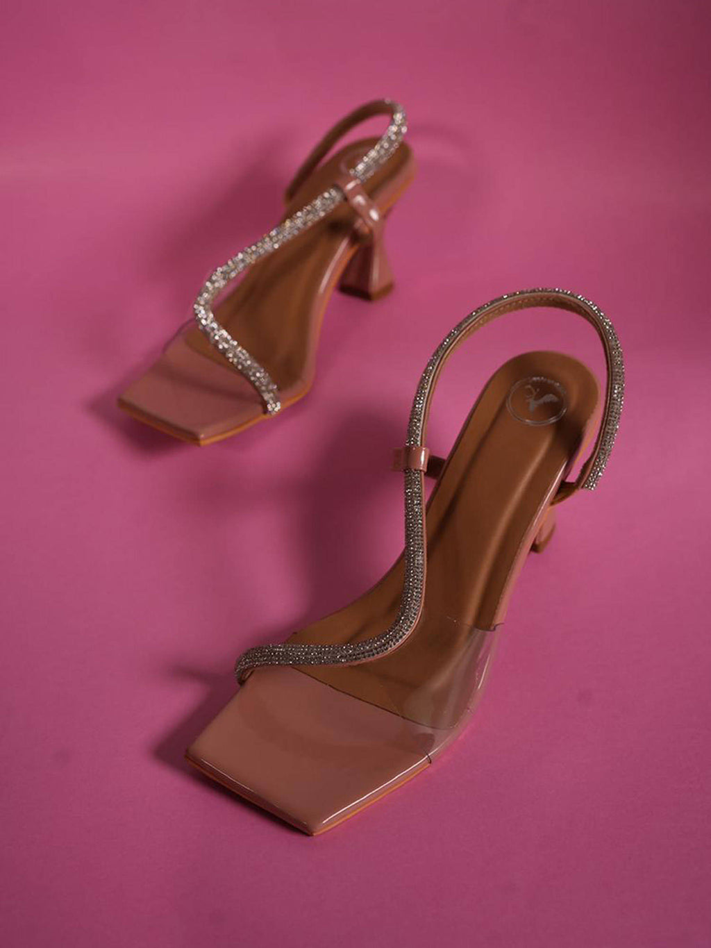 Nude Pink S Series Square Heel Sandals | H78 - view 4