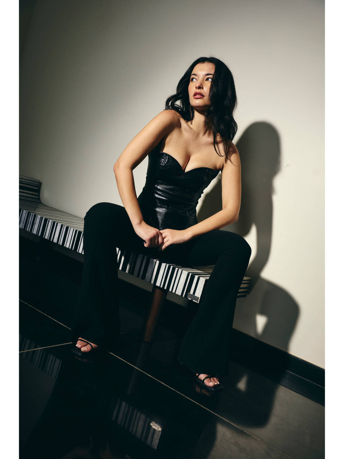 Women Black Blackout Top | TT90 - view 4