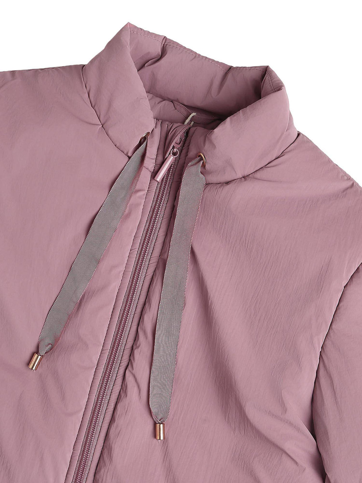 Pink Solid Regular Fit Puffer Jacket | JC78 - view 2