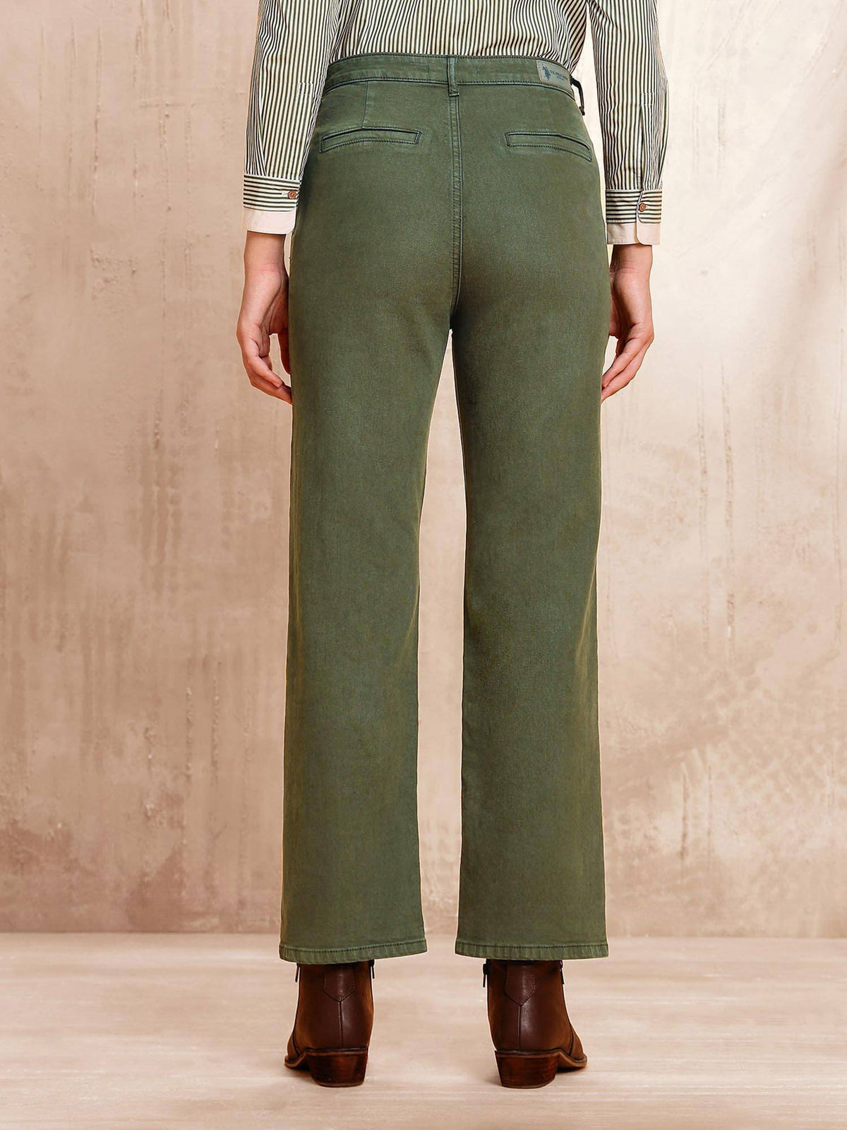 Green High Rise Straight Fit Jeans | ST23 - view 5