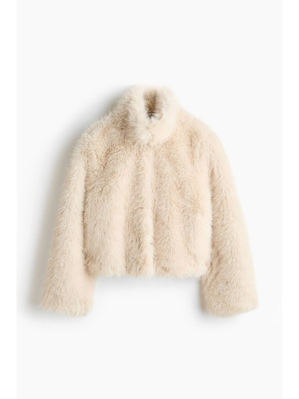 Women Brown Fluffy Funnel-Collar Jacket | JC78 - view 3