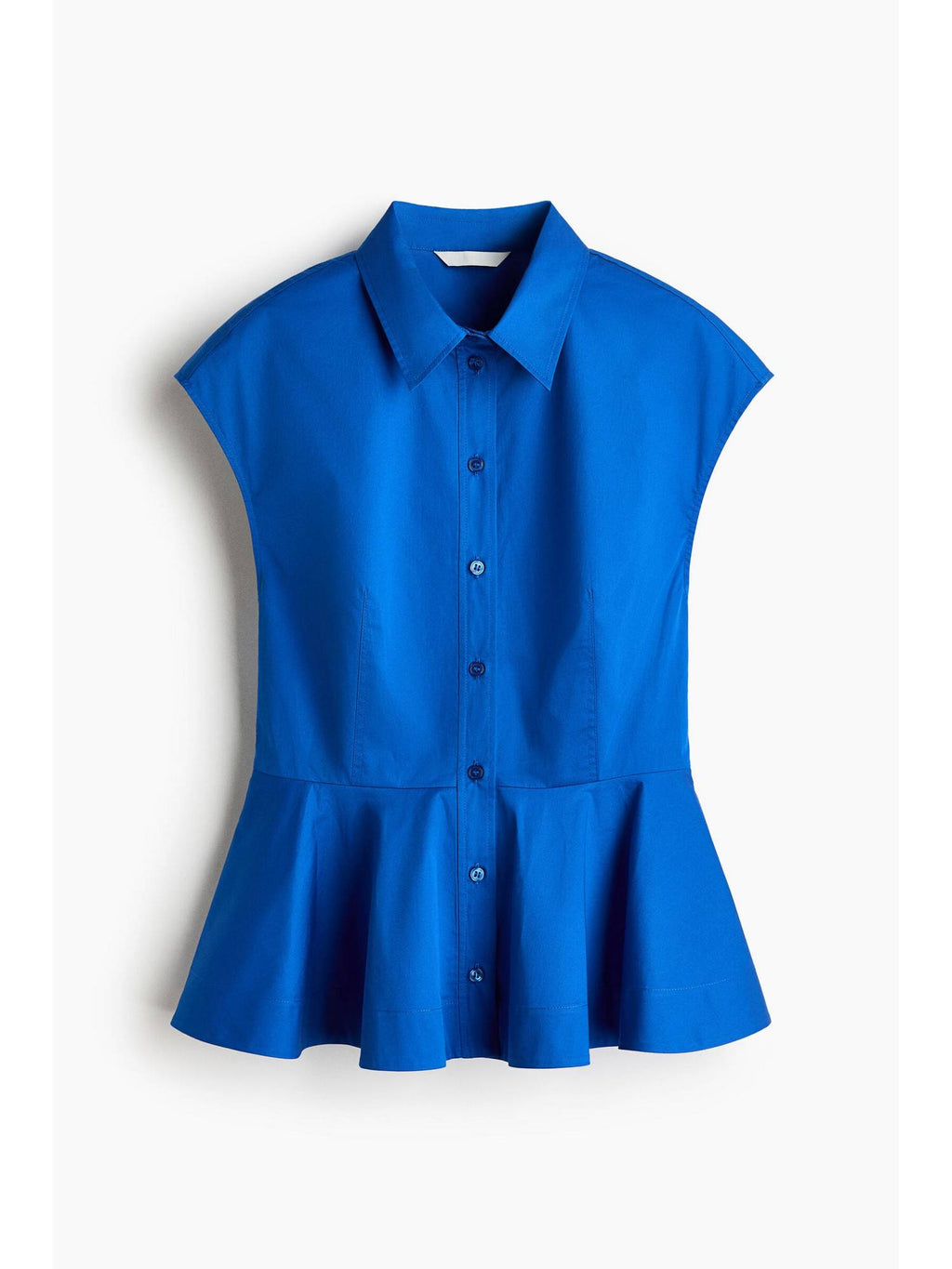 Women Blue Cotton Peplum Top | pt51 - view 5