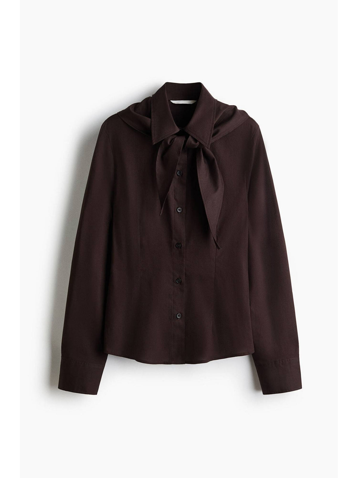 Women White Scarf-Detail Cotton Shirt | S67 - view 3