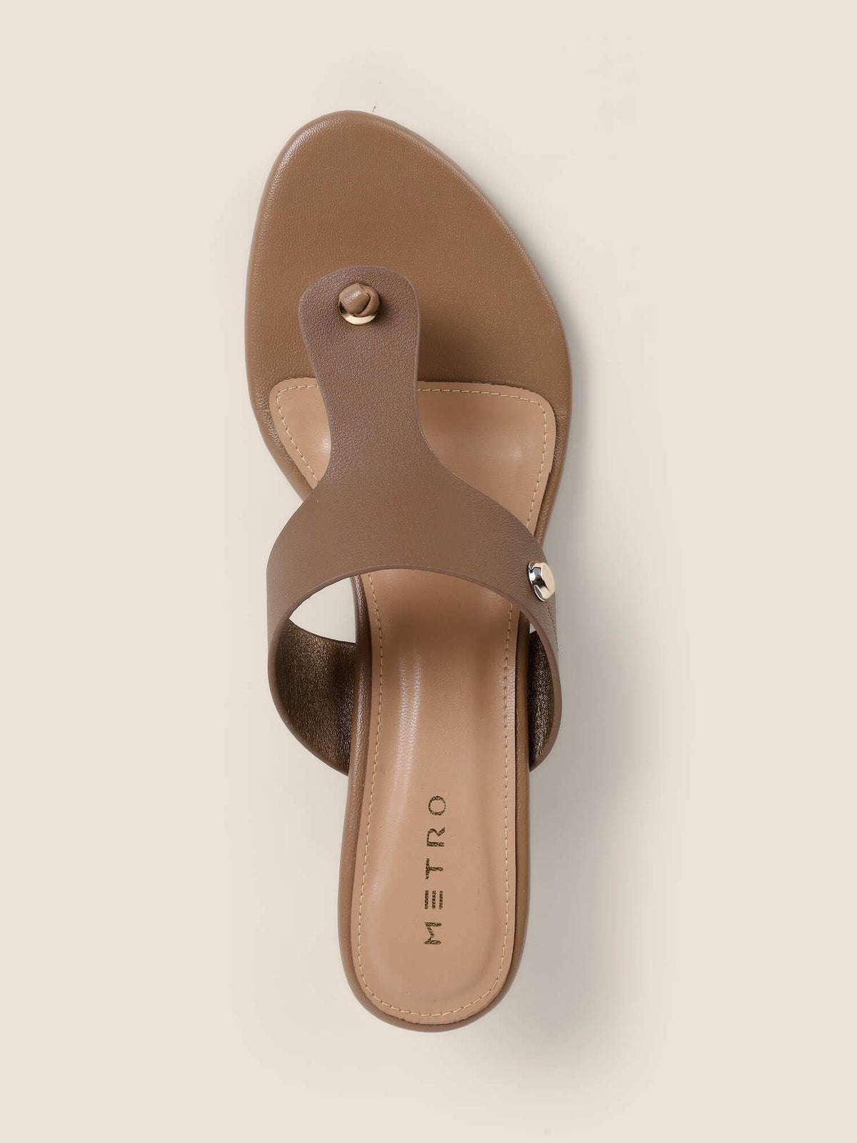 Women Beige Kitten Heels | H78 - view 6