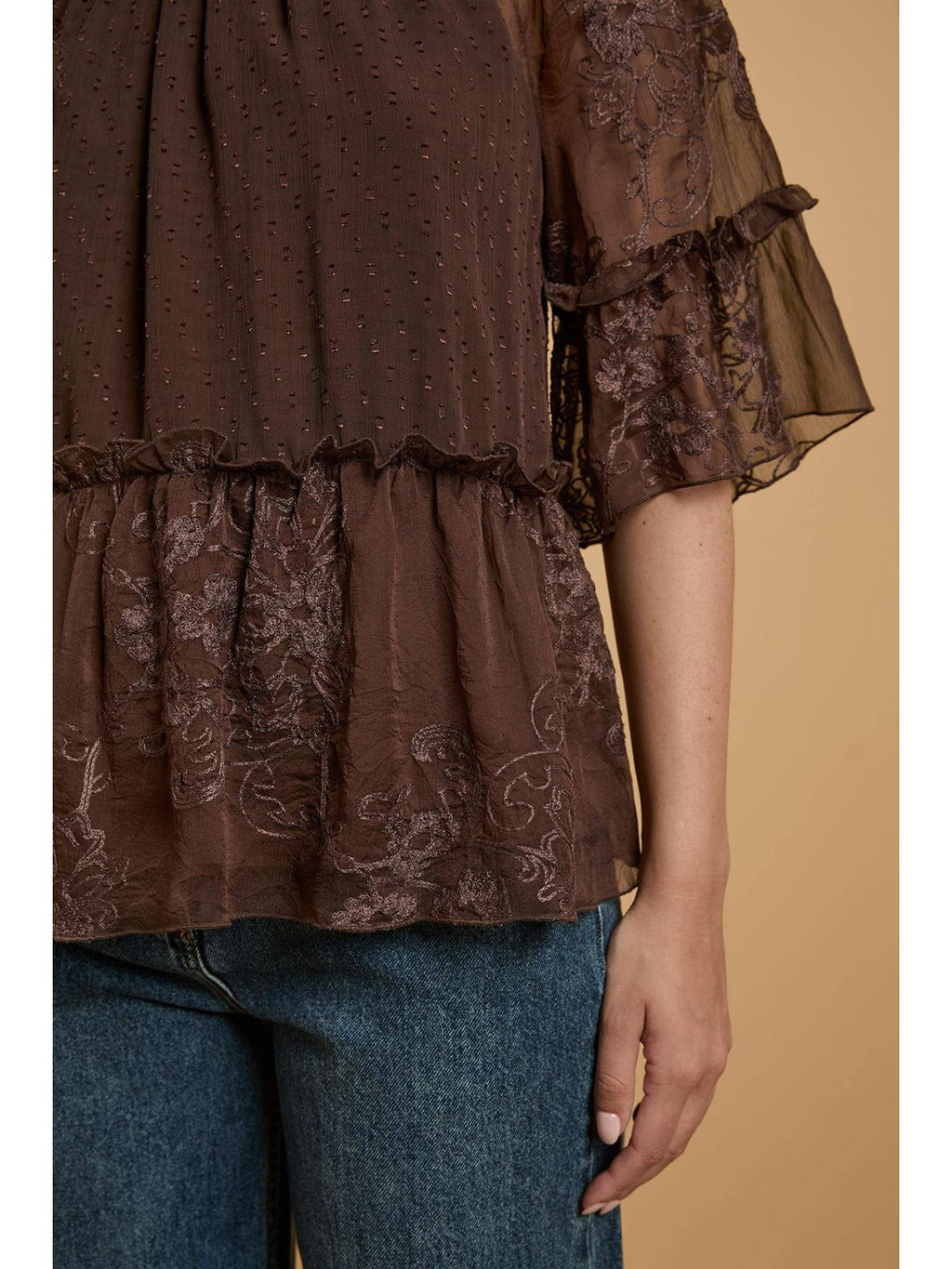 Chiffon Peplum Top | pt51 - view 5