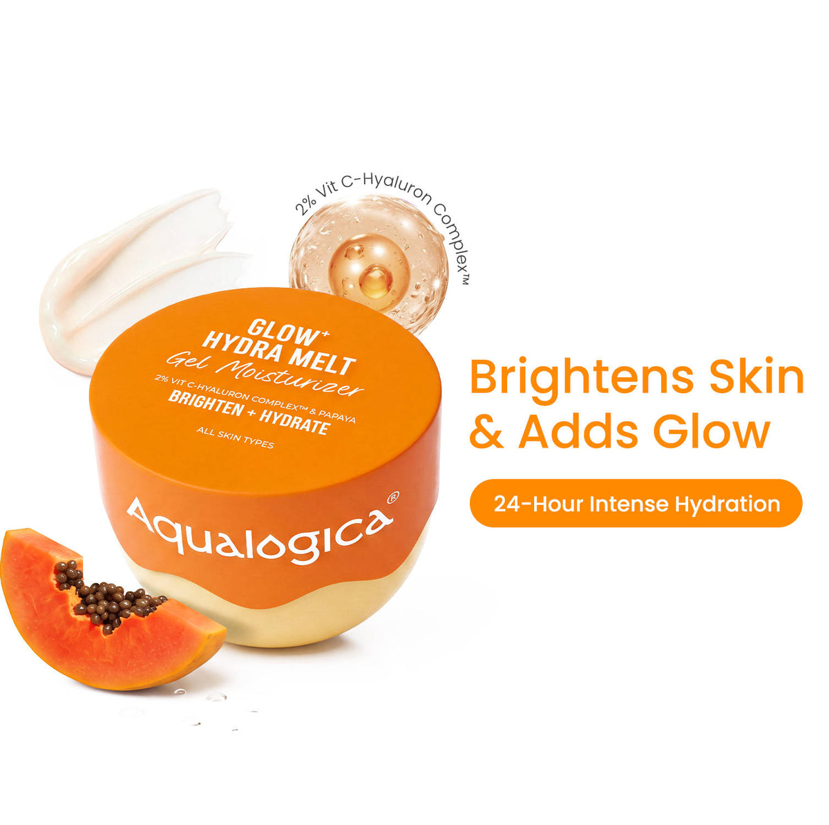 Glow+ Hydra Gel Moisturizer With Papaya & Vitamin C For 24 Hour Intense Hydration | FC3 - view 1