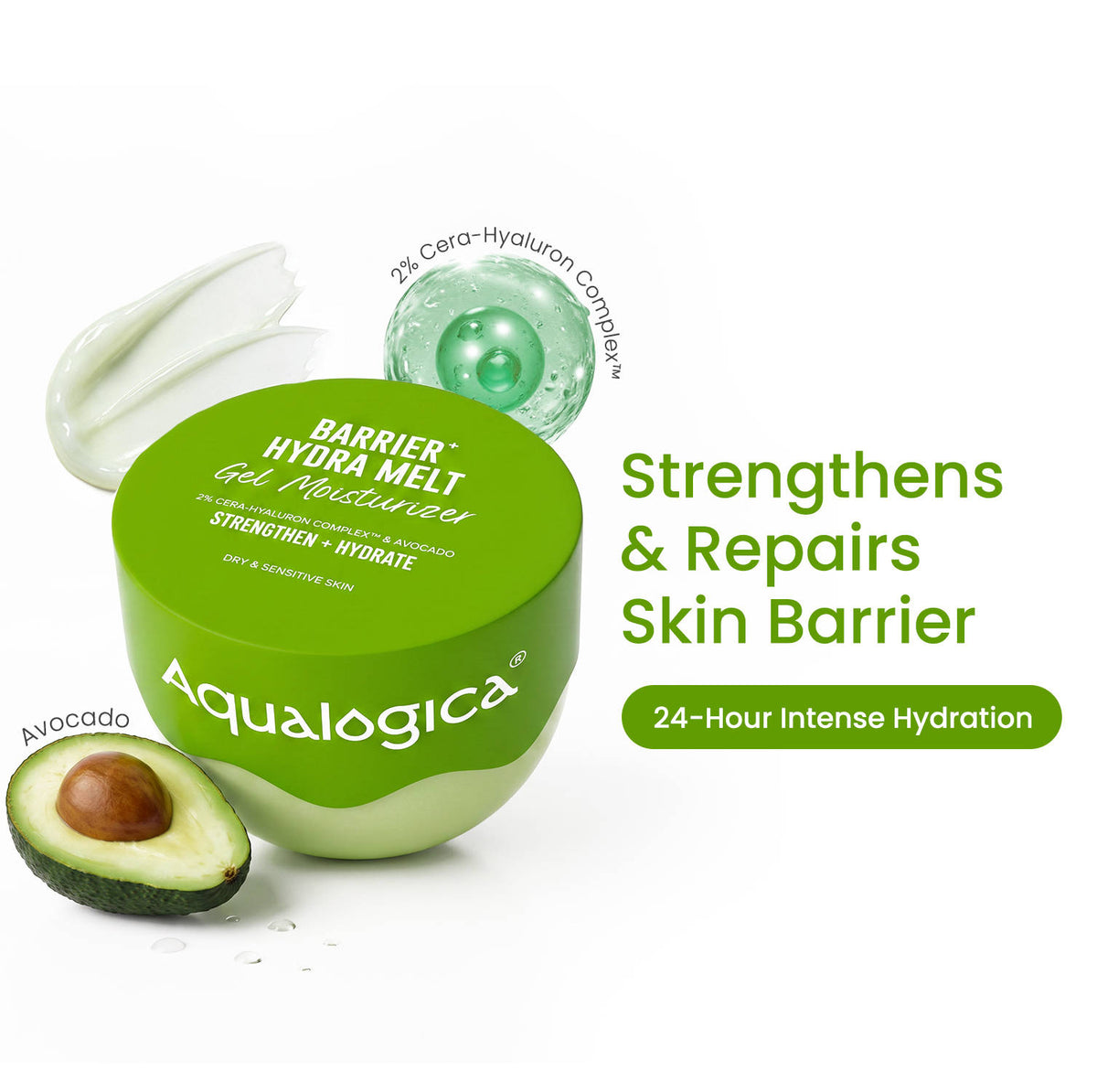 Barrier+ Hydra Gel Moisturizer With 5 Ceramides & Avocado For 24 Hour Intense Hydration | FC3 - view 1