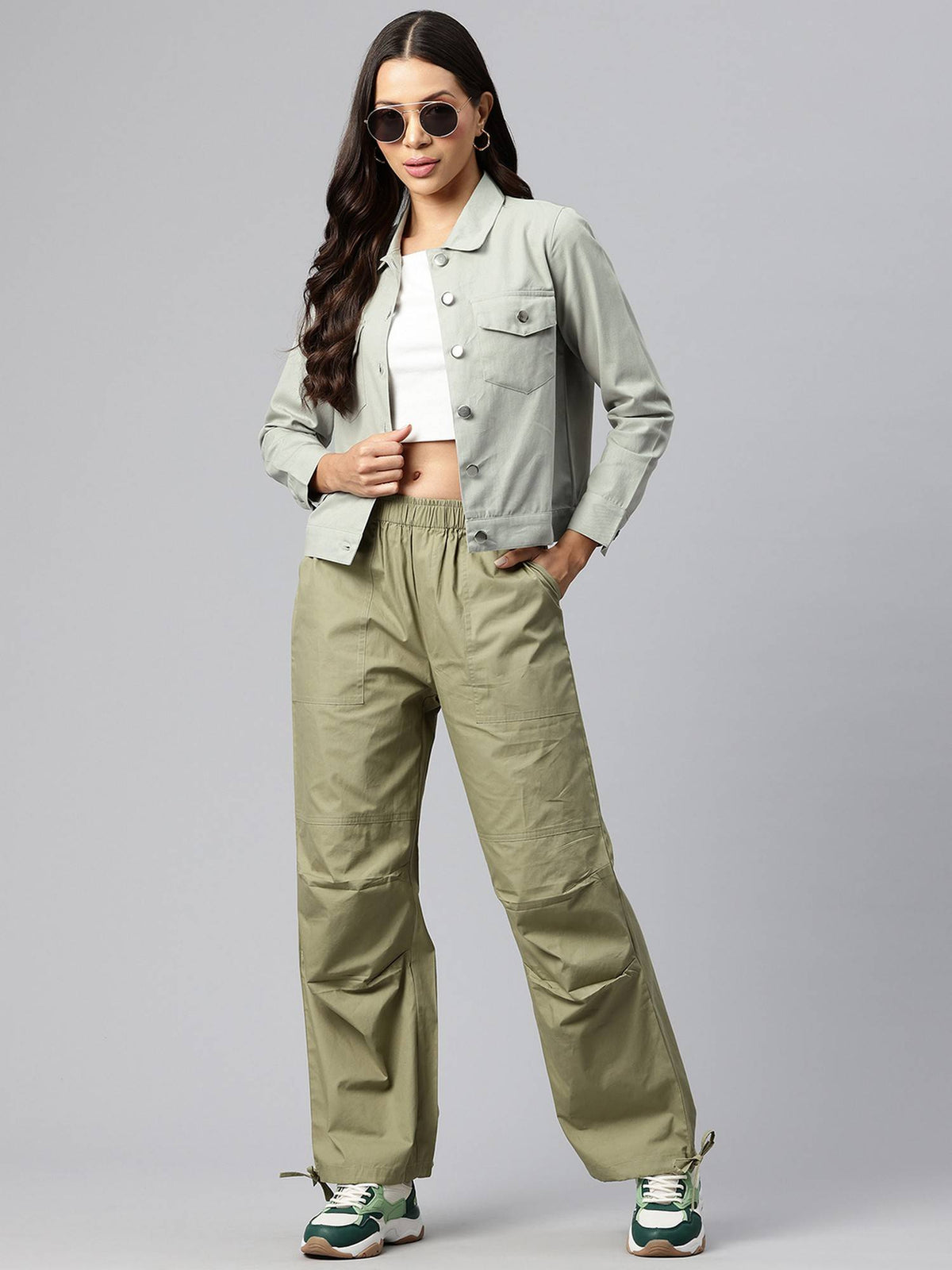Women's Black Solid Pure Cotton Denim Jacket | JC78 - view 19