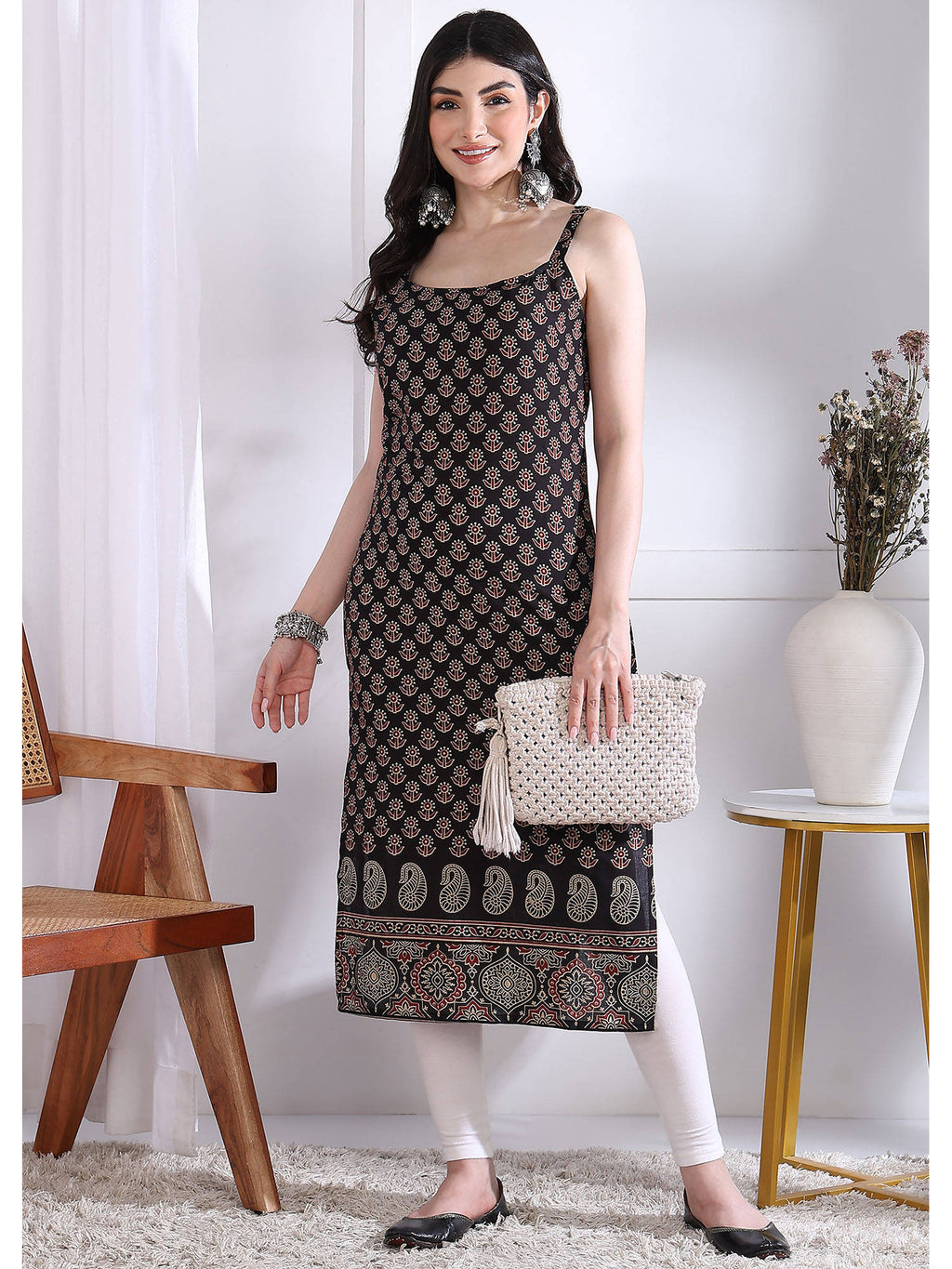 Women Maroon Floral Kurta | KDG - view 9