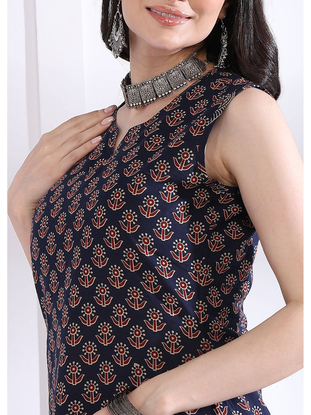 Women Maroon Floral Kurta | FY93 - view 13