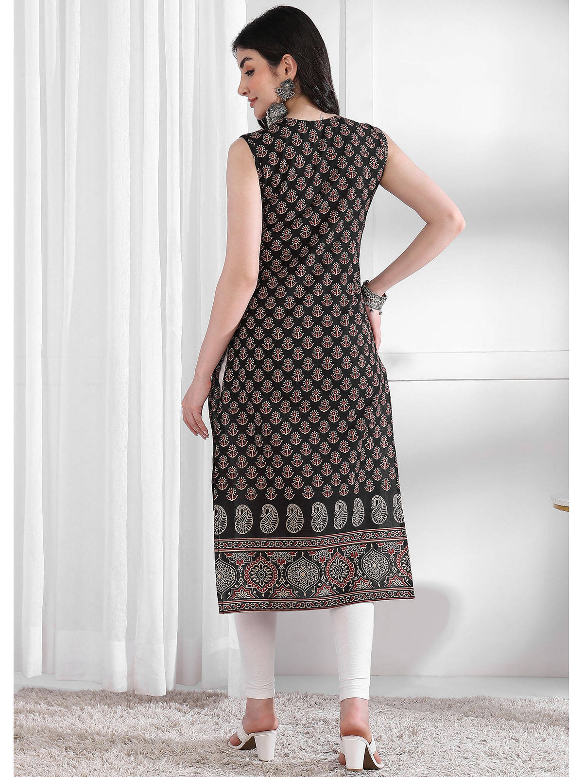 Women Maroon Floral Kurta | FY93 - view 19