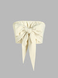 Knotted Ruched Shirred Tube Top | TT90 - view 1