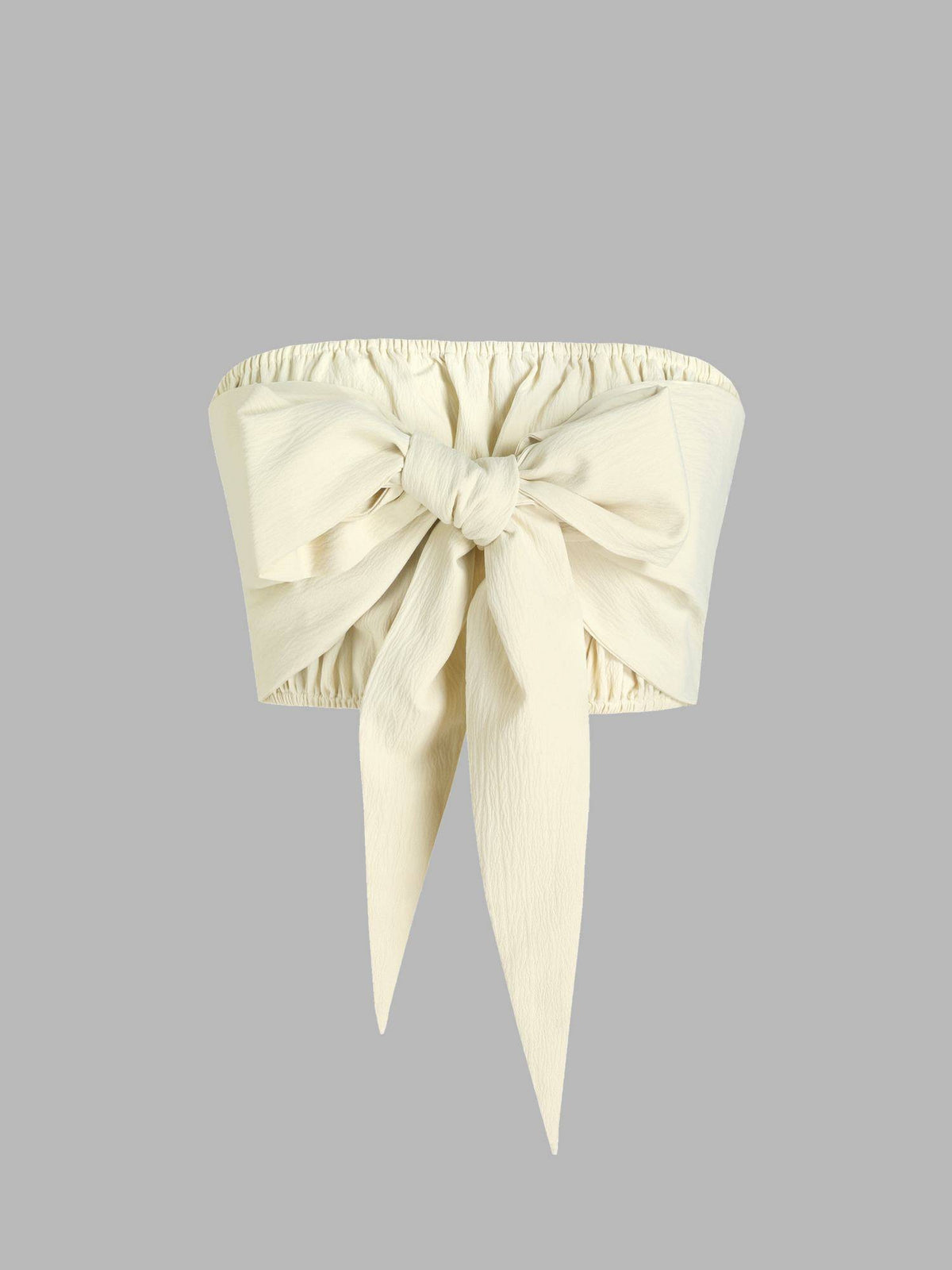 Knotted Ruched Shirred Tube Top | TT90 - view 1
