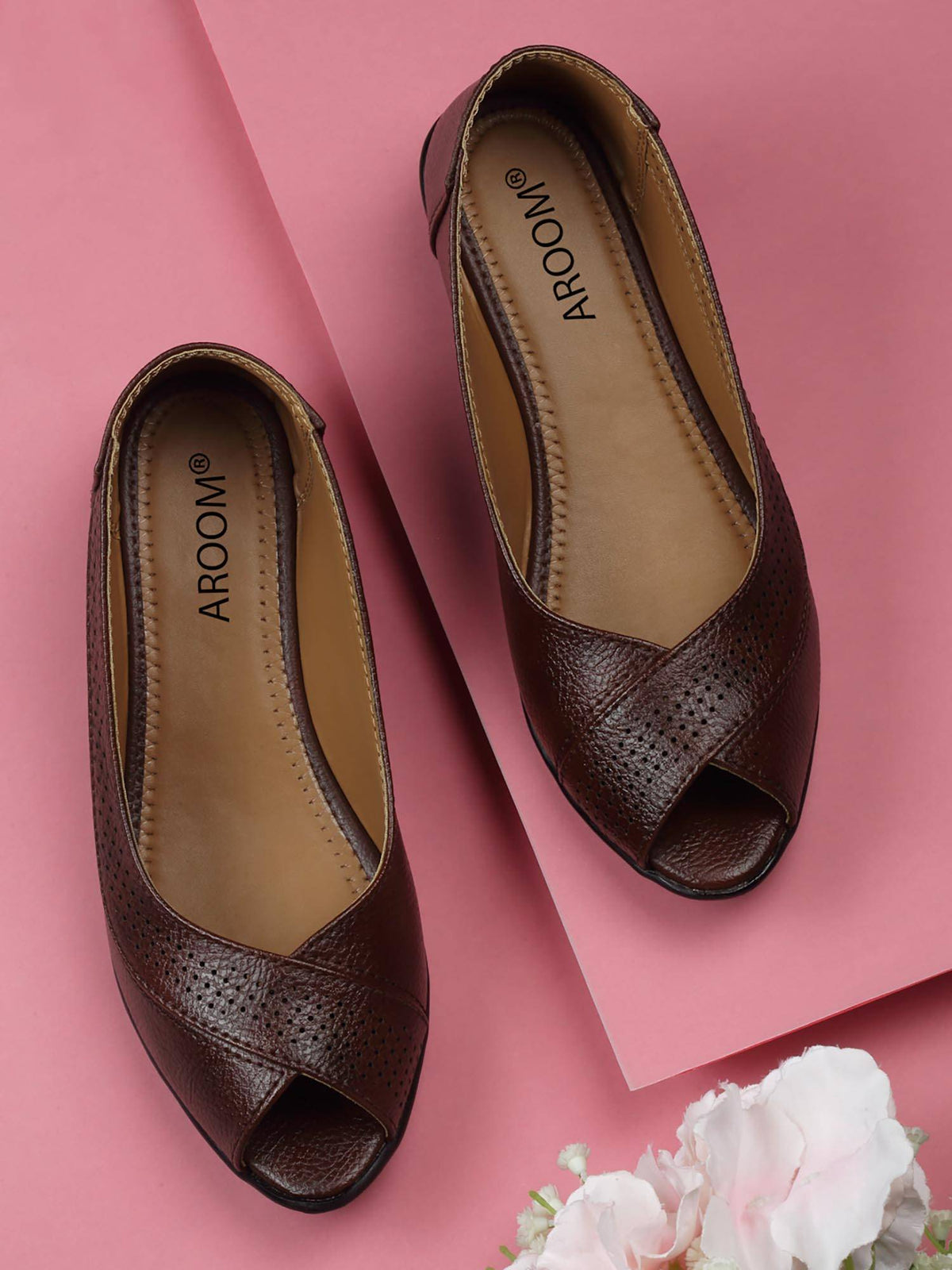 Tan Elegant Peep-Toe Sandal Heels | H78 - view 10