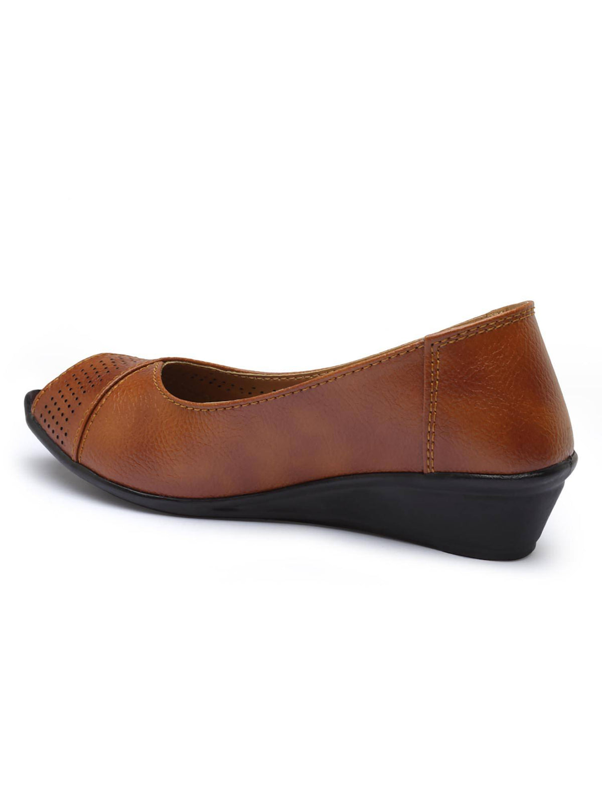 Tan Elegant Peep-Toe Sandal Heels | H78 - view 4
