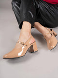 Women Mules Heels - Beige | H78 - view 1