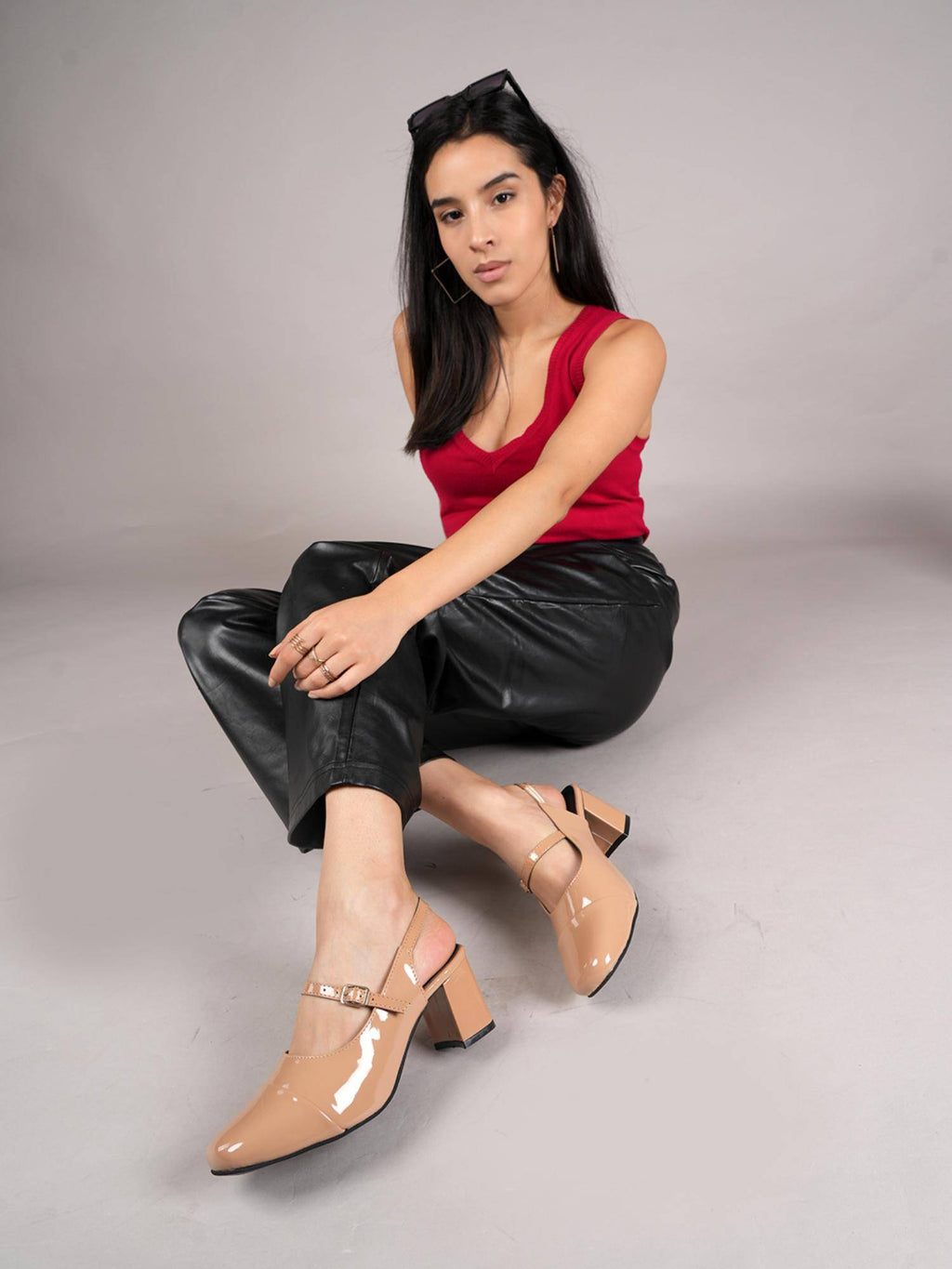 Women Mules Heels - Beige | H78 - view 6