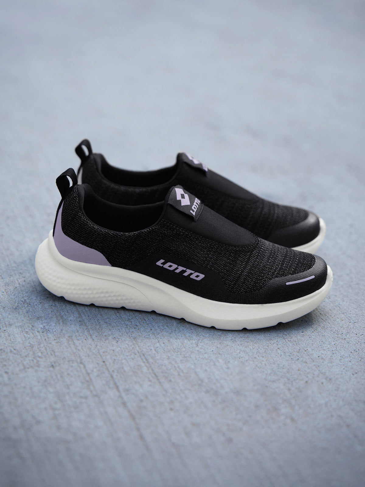 Flo Walk Slip On Black Walking Shoes for Women | SH9 - view 1