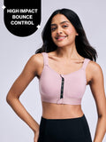 Full Coverage Front Open High Impact Posture Correcting Sports Bra NYK907 Blue | sb09 - view 10