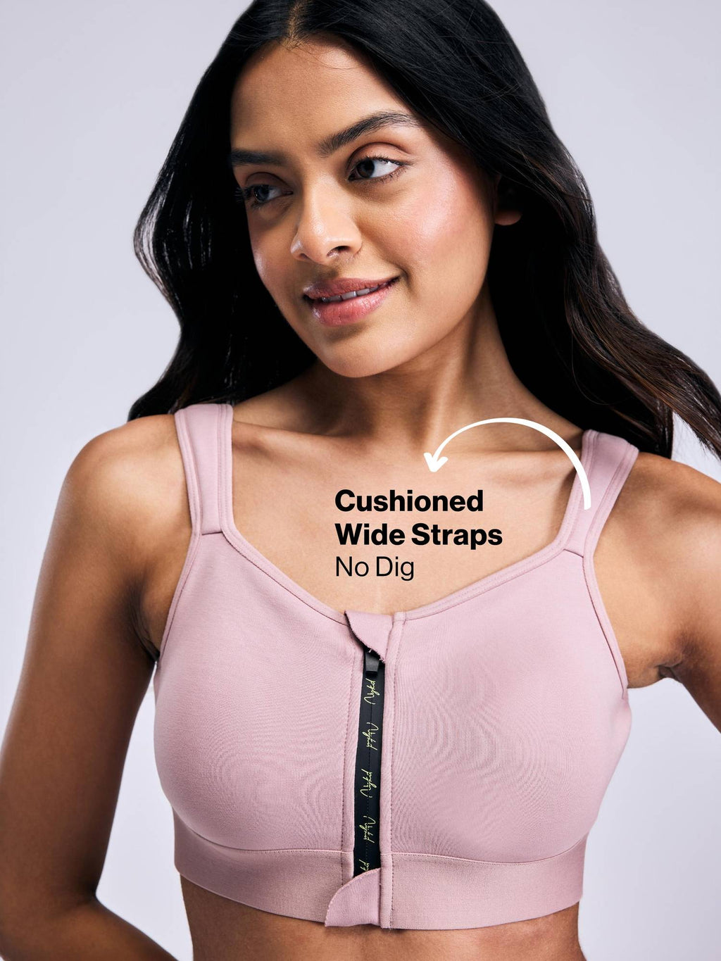 Full Coverage Front Open High Impact Posture Correcting Sports Bra NYK907 Fawn | sb09 - view 4