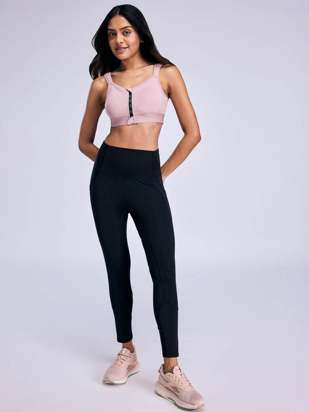 Full Coverage Front Open High Impact Posture Correcting Sports Bra NYK907 Blue | sb09 - view 17