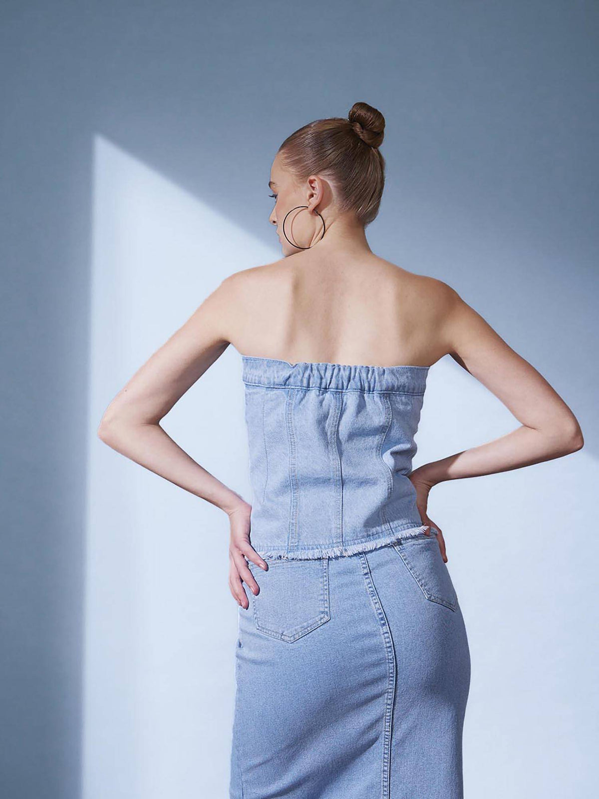 Blue Solid Regular Top | TT90 - view 5