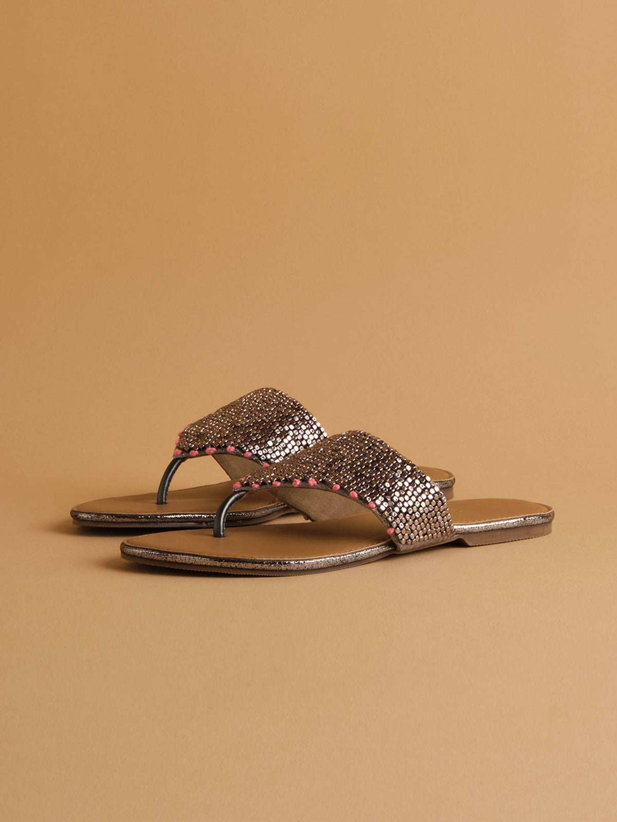 Embellished Rosegold Aimee Flats | F61 - view 9